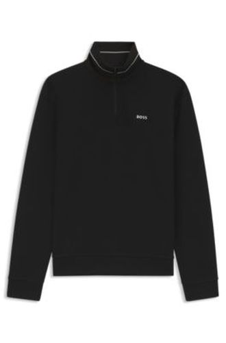 Sweat en coton mélangé avec logo brodé - Boss - Modalova