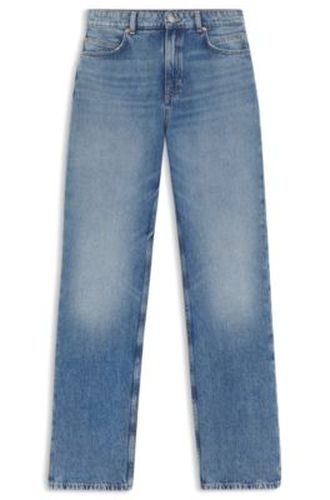 Jean taille haute Regular Fit en denim rigide - Boss - Modalova