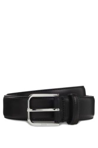 Ceinture Business en cuir avec boucle en argent poli - Boss - Modalova