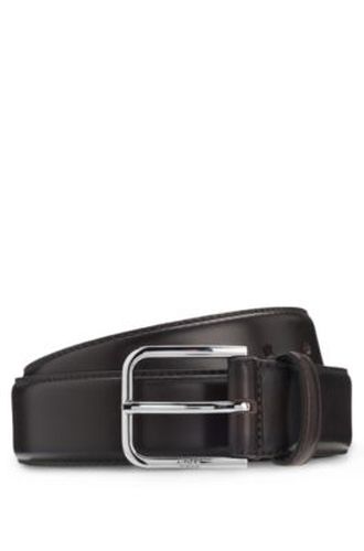 Ceinture Business en cuir avec boucle en argent poli - Boss - Modalova