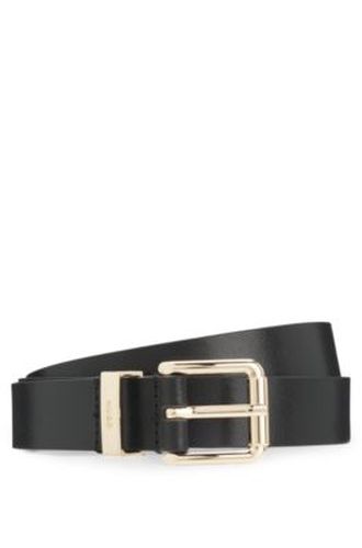 Ceinture en cuir italien avec boucle nœud dorée - HUGO - Modalova