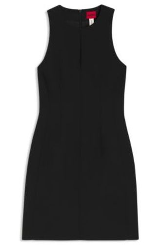 Mini-robe en twill stretch à encolure goutte d'eau - HUGO - Modalova