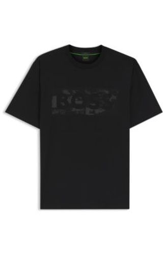 T-shirt en coton stretch avec logo artistique - Boss - Modalova