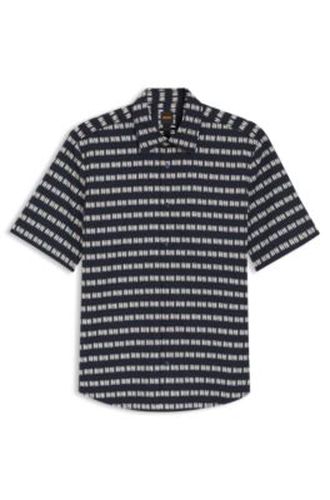 Chemise Regular Fit en popeline de coton imprimée - Boss - Modalova