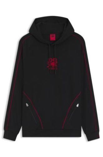 Sweat à capuche x RB en coton stretch avec motif taureau - HUGO - Modalova