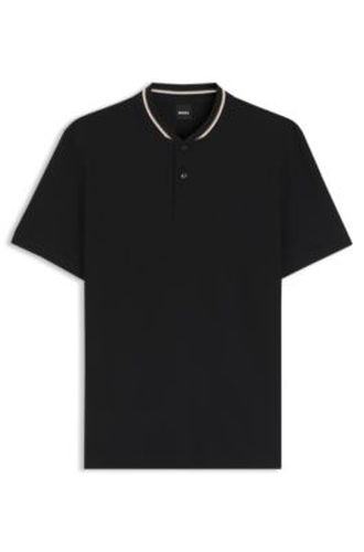 Polo en piqué de coton à encolure Henley - Boss - Modalova