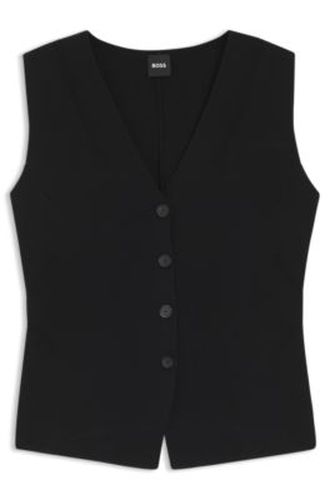Gilet Regular en tissu Punto Milano texturé - Boss - Modalova