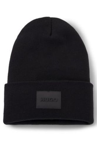 Bonnet en coton avec étiquette logotée - HUGO - Modalova