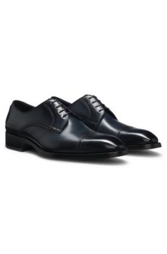 Chaussures derby en cuir à détails richelieu - Boss - Modalova