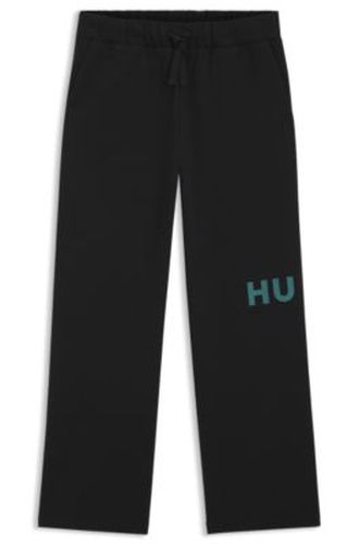 Bas de survêtement en molleton de coton avec logo imprimé - HUGO - Modalova
