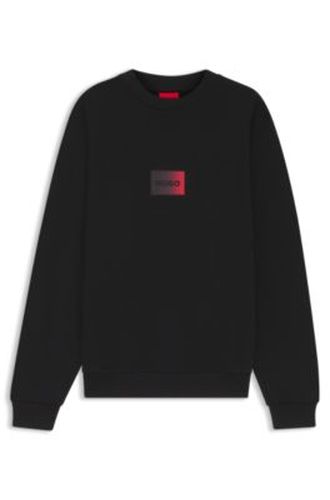Sweat en molleton de coton avec logo en dégradé - HUGO - Modalova