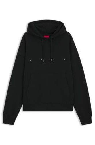 Sweat à capuche oversize en molleton de coton à imprimé graphique - HUGO - Modalova