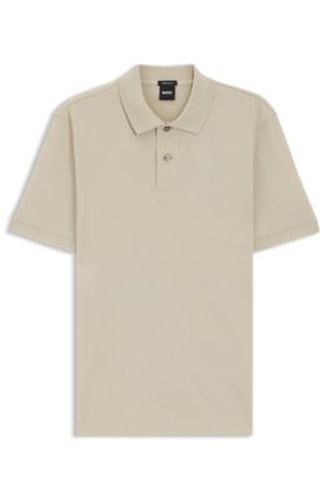 Pallas polo en piqué de coton avec logo brodé - Boss - Modalova