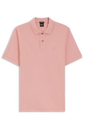 Pallas polo en piqué de coton avec logo brodé - Boss - Modalova