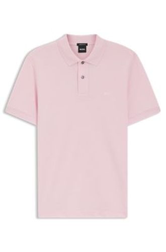 Pallas polo en piqué de coton avec logo brodé - Boss - Modalova