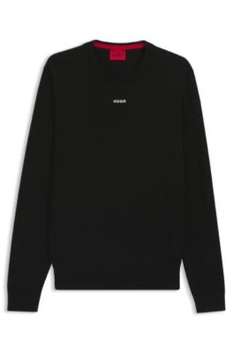 Pull Slim en coton avec logo - HUGO - Modalova