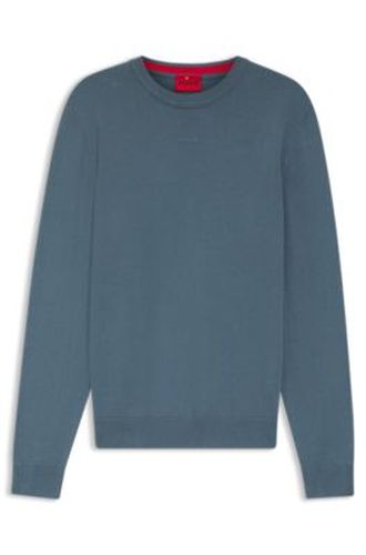 Pull Slim en coton avec logo - HUGO - Modalova