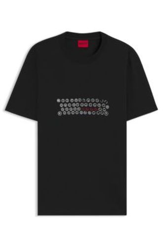 T-shirt en jersey de coton à imprimé artistique - HUGO - Modalova