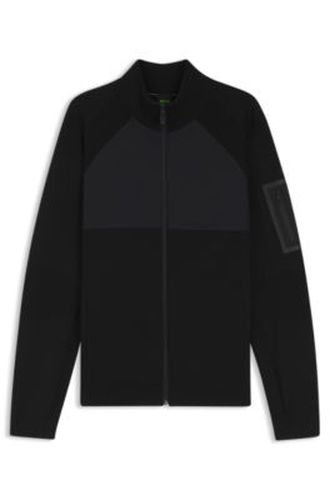 Veste hybride en maille avec tissu gaufré - Boss - Modalova