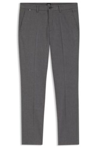Pantalon Slim en coton stretch façonné - Boss - Modalova