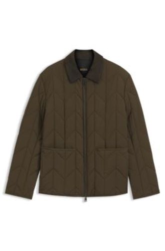 Veste déperlante avec finitions en nubuck - Boss - Modalova