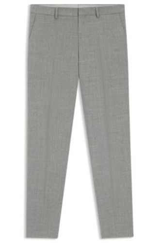 Pantalon Slim en laine stretch à micro motif - Boss - Modalova