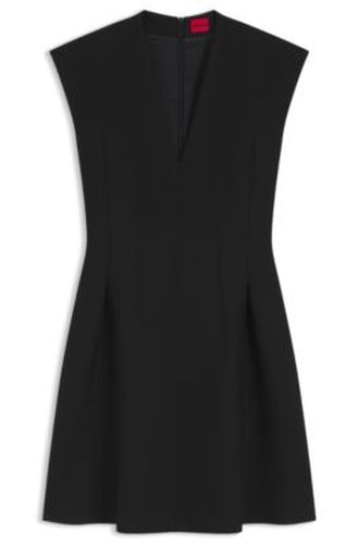 Robe à mancherons avec détails plissés - HUGO - Modalova