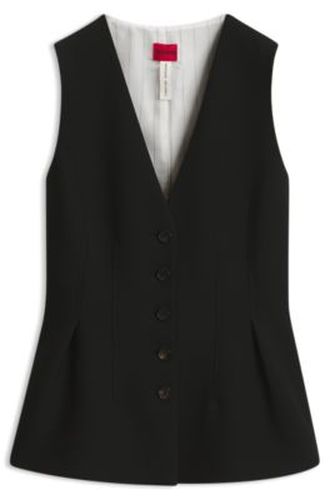 Gilet coupe affûtée avec basque - HUGO - Modalova