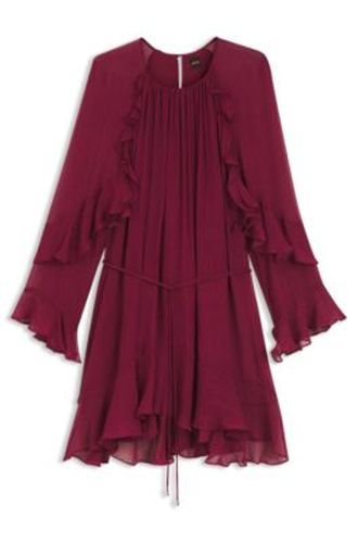 Robe à manches évasées avec ceinture - Boss - Modalova