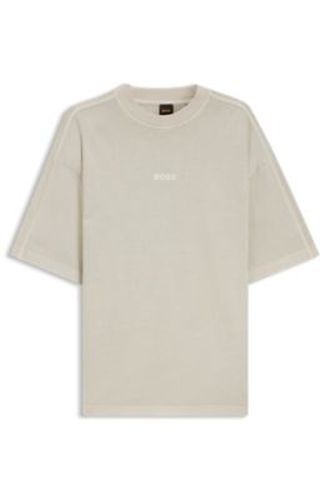 T-shirt Relaxed en coton à logo brodé - Boss - Modalova