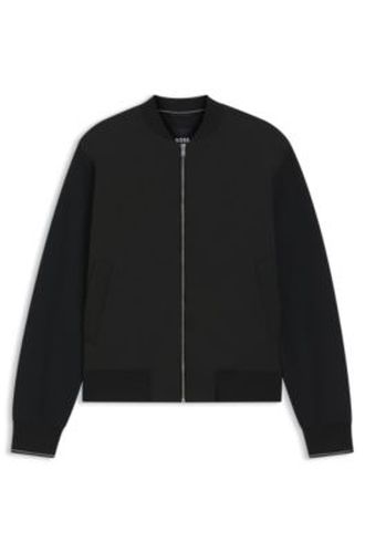 Sweat zippé matelassé en matières mélangées - Boss - Modalova