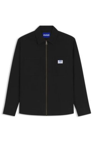 Chemise Oversize en toile de coton stretch - HUGO - Modalova