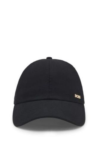 Casquette en velours côtelé en coton mélangé à logo en métal - Boss - Modalova