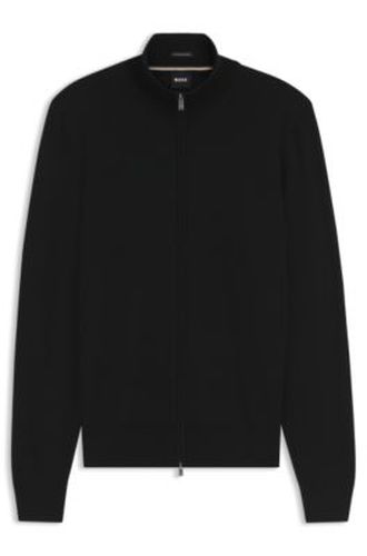Pull zippé en laine mérinos - Boss - Modalova