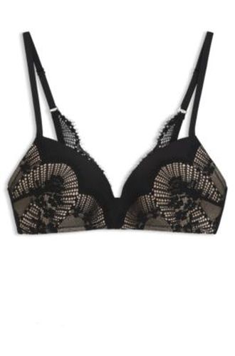 Soutien-gorge à garnissage en dentelle et tulle - Boss - Modalova