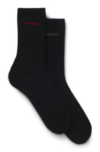 Lot de deux paires de chaussettes mi-hautes en coton mélangé avec logo - HUGO - Modalova