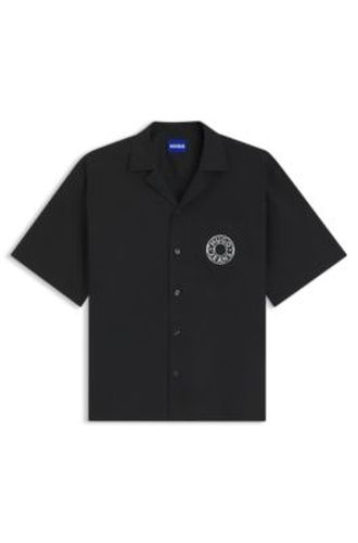 Chemise Relaxed avec imprimé poitrine et col à revers - HUGO - Modalova