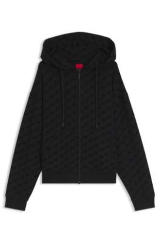 Blouson Relaxed avec capuche et logos floqués - HUGO - Modalova