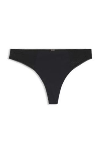 Slip taille basse en dentelle avec touches d'or - Boss - Modalova