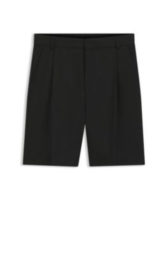 Short Relaxed en twill stretch avec plis sur le devant - HUGO - Modalova