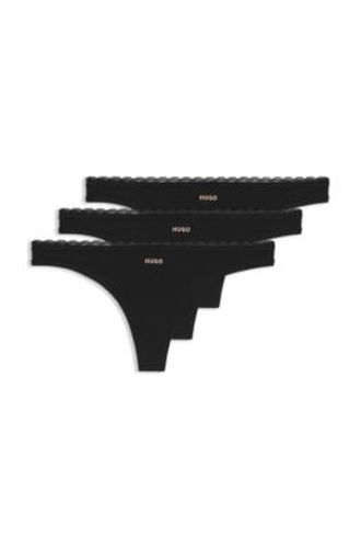Slip coupe Low Rise avec finition en dentelle ton sur ton - HUGO - Modalova