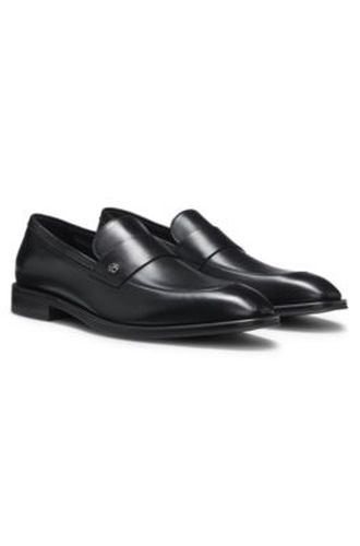 Mocassins en cuir à monogramme Double B - Boss - Modalova