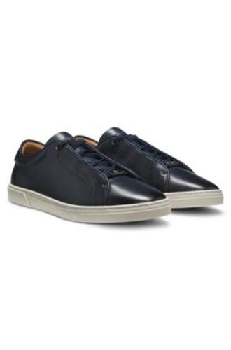 Baskets Gary en cuir brossé - Boss - Modalova
