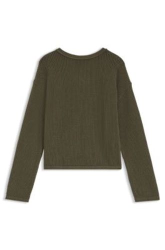 Pull Relaxed en coton avec une structure en maille - Boss - Modalova