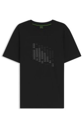 T-shirt en coton stretch avec étiquette artistique - Boss - Modalova