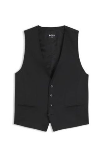 Gilet cintré en sergé de laine vierge - Boss - Modalova