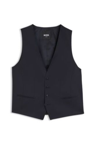 Gilet cintré en sergé de laine vierge - Boss - Modalova