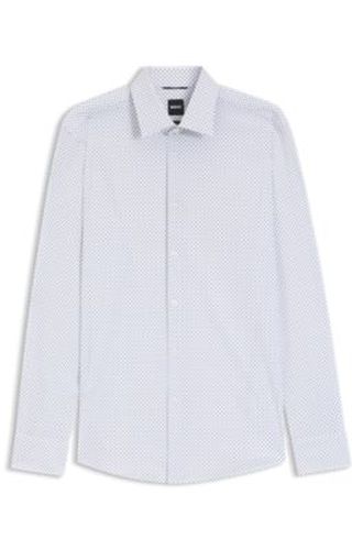 Chemise Slim imprimée en tissu stretch performant - Boss - Modalova