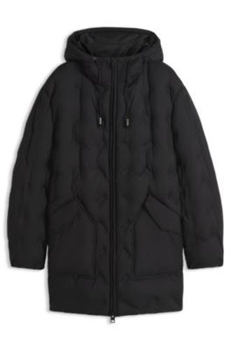 Manteau matelassé à capuche avec poches plaquées - HUGO - Modalova