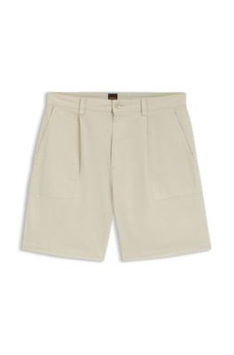 Short avec plis et taille confort - Boss - Modalova